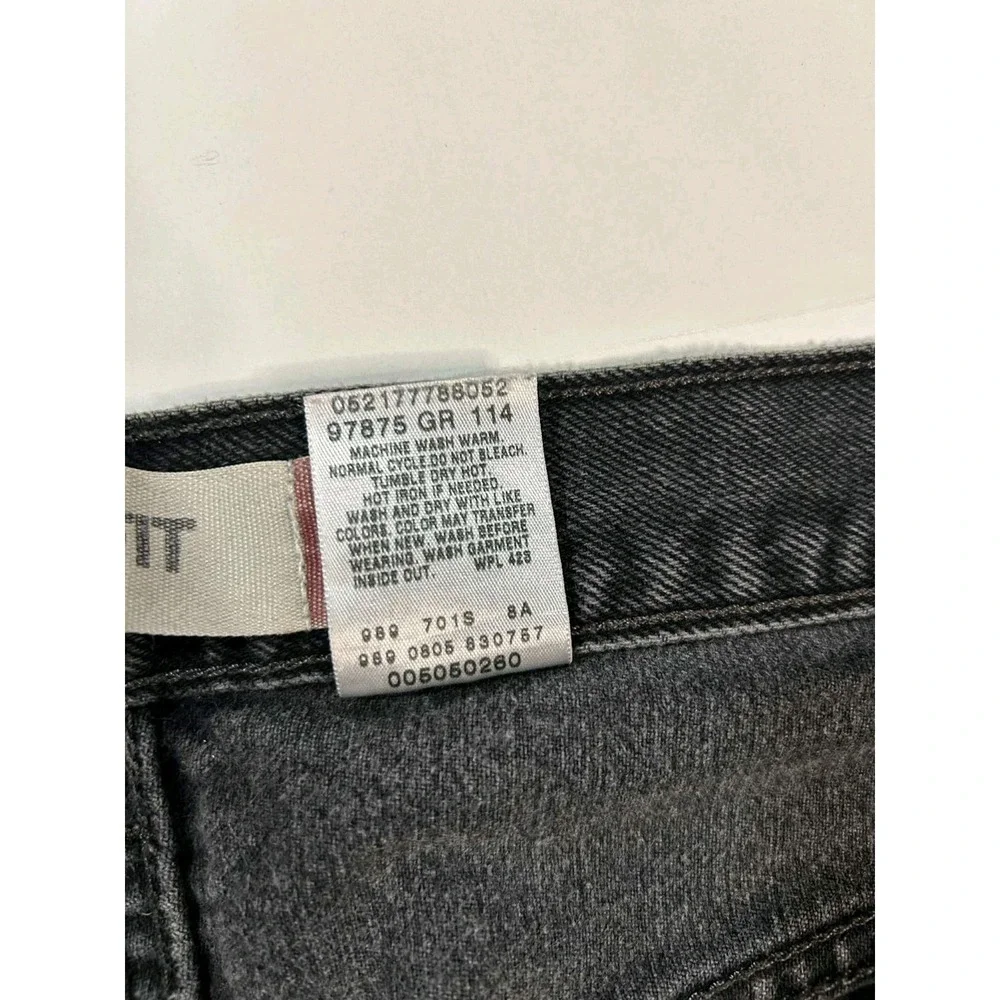 Levi's 505 Regular Fit Jeans Mens 34x32 Gray Black‎ Stonewash Denim Made in...